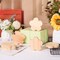 12 Pcs Spring Flower Wooden Cutouts Unfinished Flower Shaped Table Signs Wooden Flowers Blocks to Paint Blank Wooden Table Centerpieces for DIY Crafts Spring Home Shelf Tiered Tray